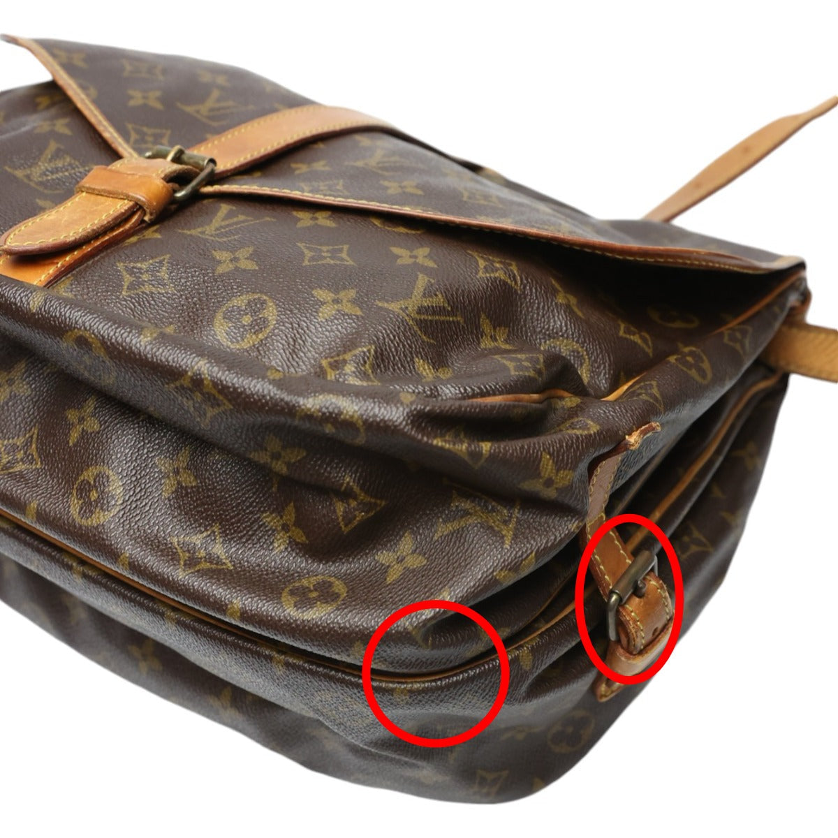 Louis Vuitton Shoulder Bag M42254 Monogram Canvas Monogram Canvas, Leather Brown Samuel 35 Monogram
