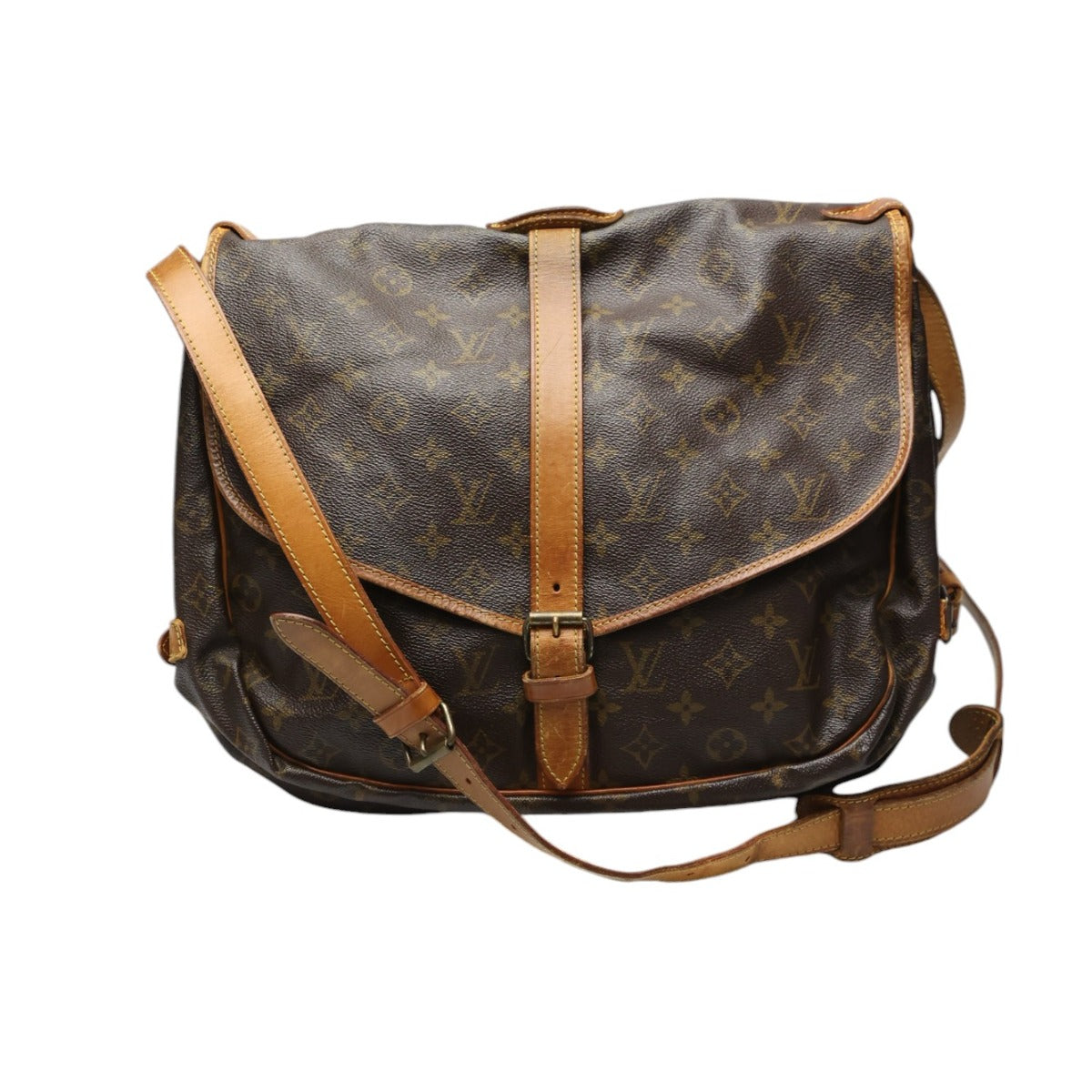 Louis Vuitton Shoulder Bag M42254 Monogram Canvas Monogram Canvas, Leather Brown Samuel 35 Monogram