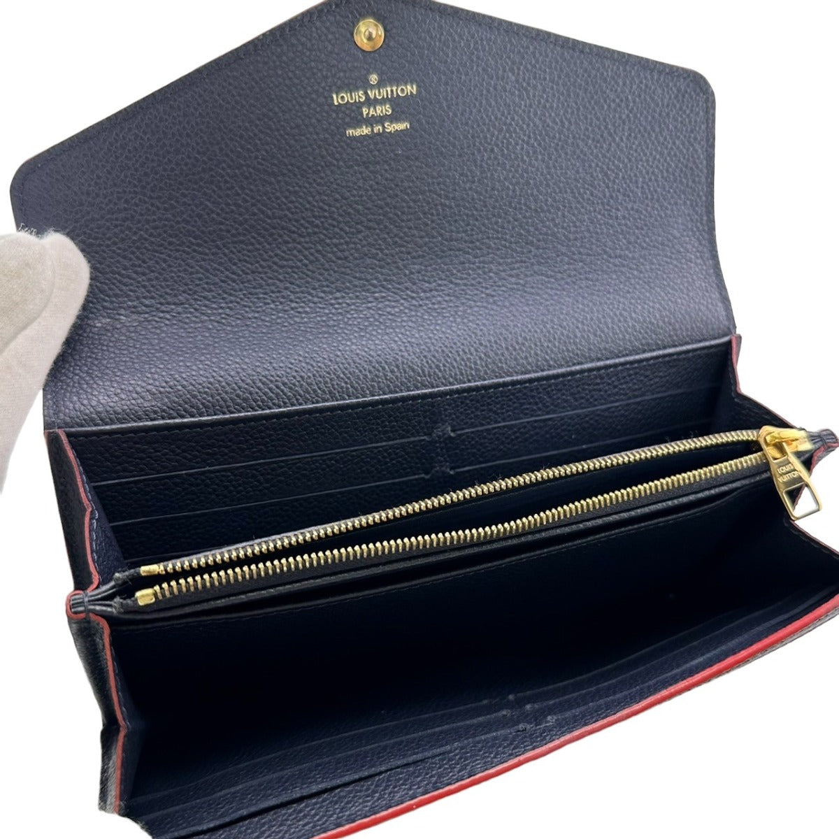 Louis Vuitton Long Wallet Purse M62125 Monogram Ann Platt Marine Rouge Portefeuille Sarah Ann Platt