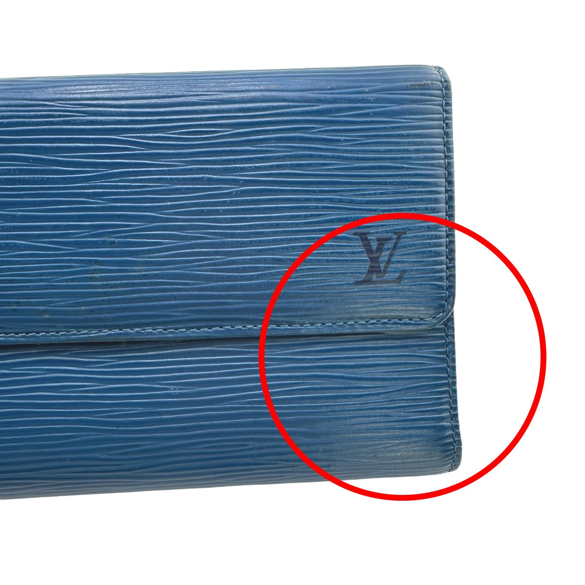 Louis Vuitton Long Wallet Purse M63385 Epi Leather Toledo Blue Long Wallet Purse Epi Porte Tresor