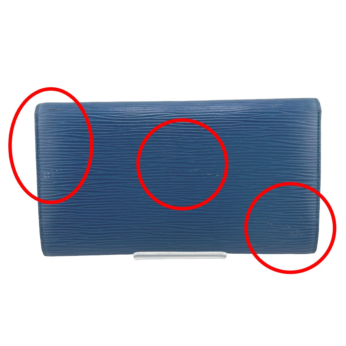 Louis Vuitton Long Wallet Purse M63385 Epi Leather Toledo Blue Long Wallet Purse Epi Porte Tresor