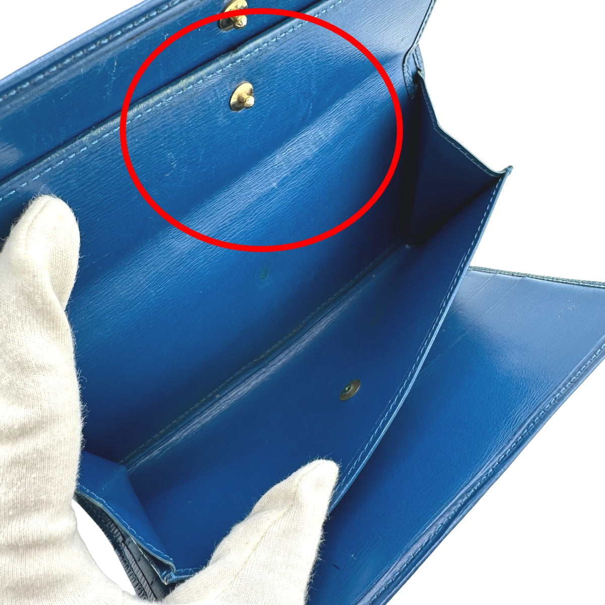 Louis Vuitton Long Wallet Purse M63385 Epi Leather Toledo Blue Long Wallet Purse Epi Porte Tresor