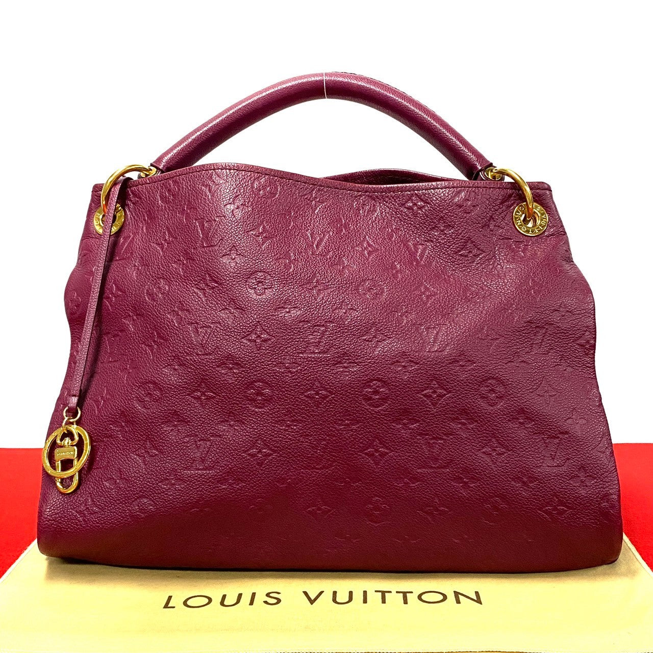 Louis Vuitton Shoulder Bag M94047 Leather Wine-Red Monogram Monogram Ann Platt Artsymm Women
