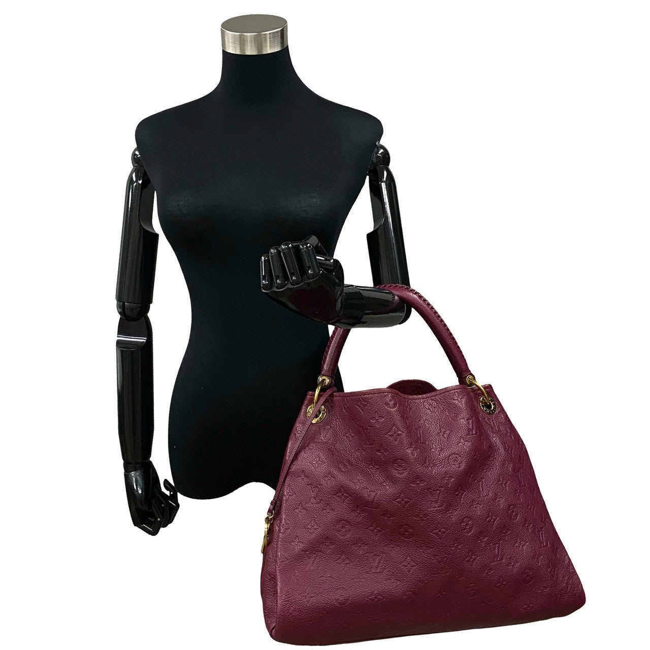 Louis Vuitton Shoulder Bag M94047 Leather Wine-Red Monogram Monogram Ann Platt Artsymm Women