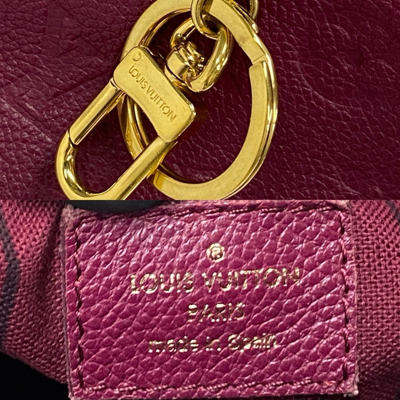 Louis Vuitton Shoulder Bag M94047 Leather Wine-Red Monogram Monogram Ann Platt Artsymm Women