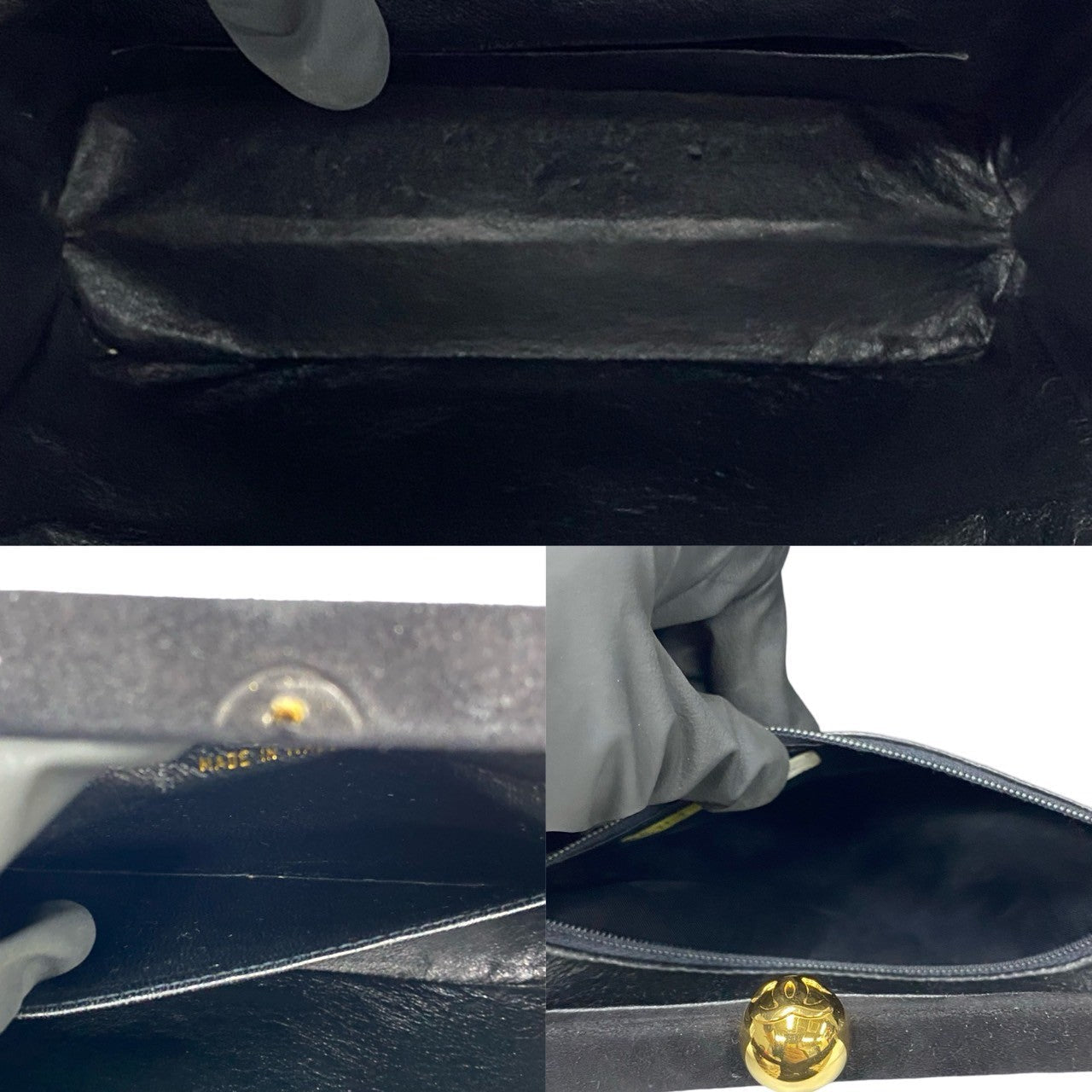 Chanel Handbag Suede Black Coco Mark Matrasse Women