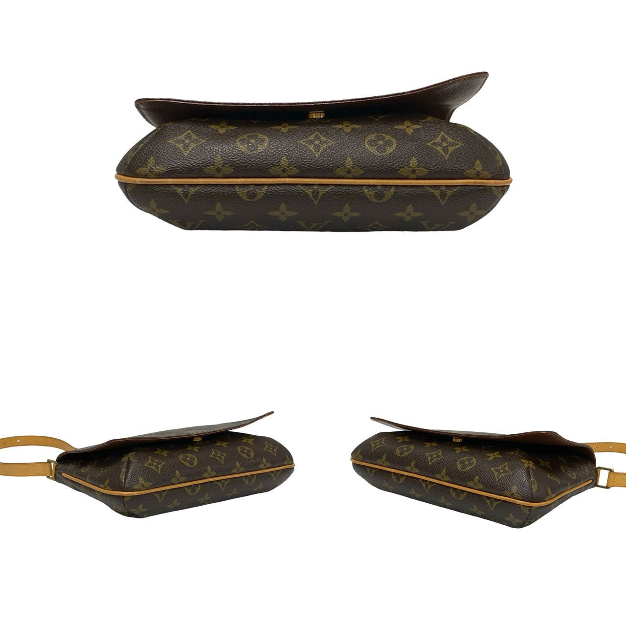 Louis Vuitton Shoulder Bag M51388 Leather, Pvc Brown Monogram Musette Tango Long Mens(Unisex)