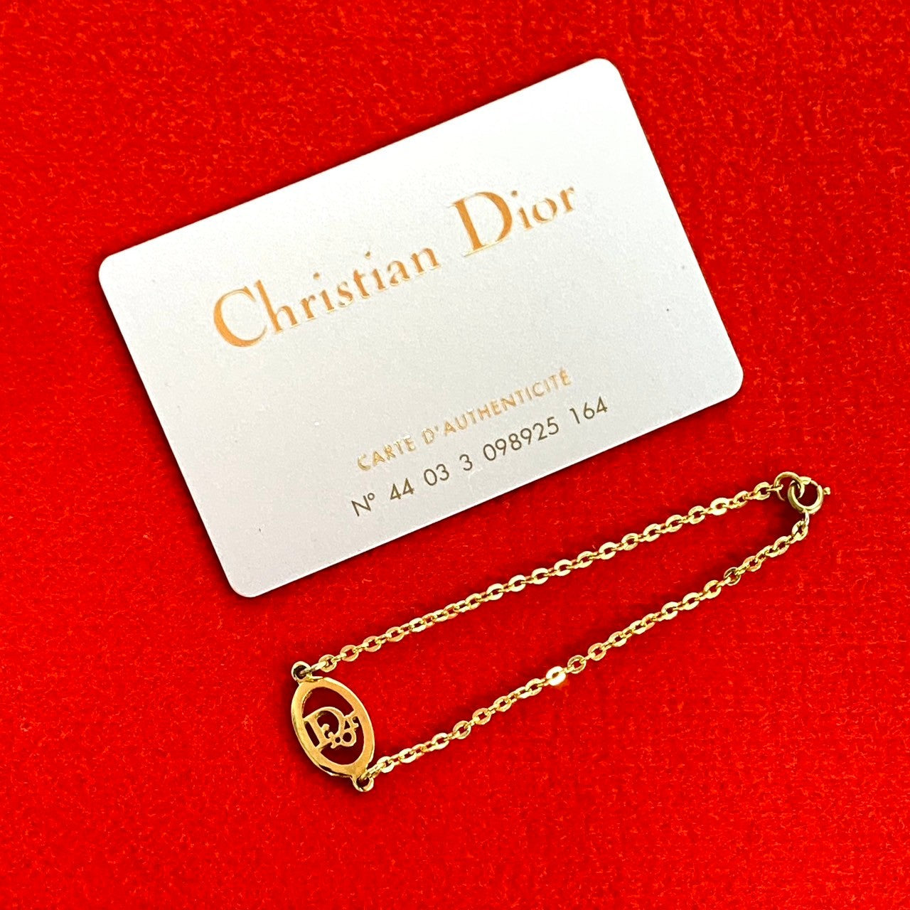 Dior Bracelet Gold Plated Gold Cd Logo Women