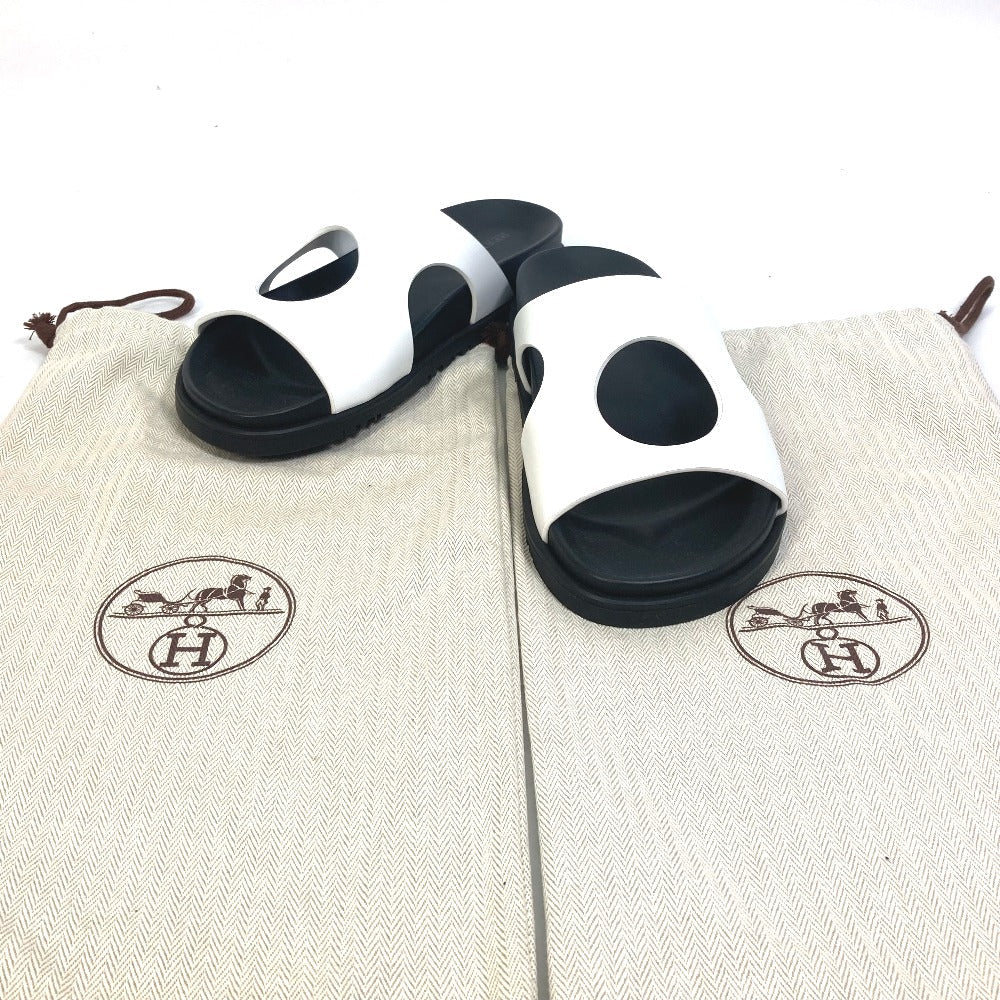 Hermes Sandals Leather White Edit Women 37