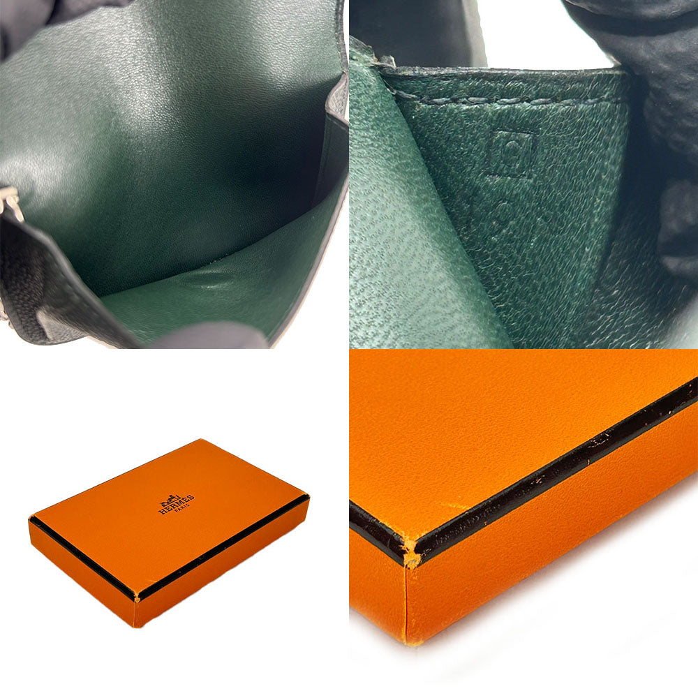 Hermes Coin Case Togo Moss Green Dogon Women