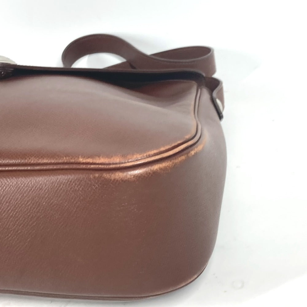 Hermes Shoulder Bag Leather Brown Christine Unisex(Unisex)