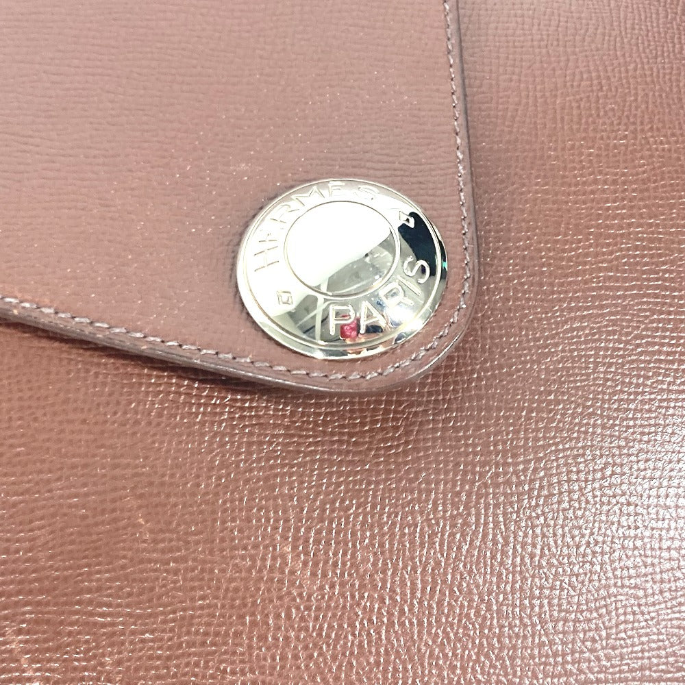 Hermes Shoulder Bag Leather Brown Christine Unisex(Unisex)