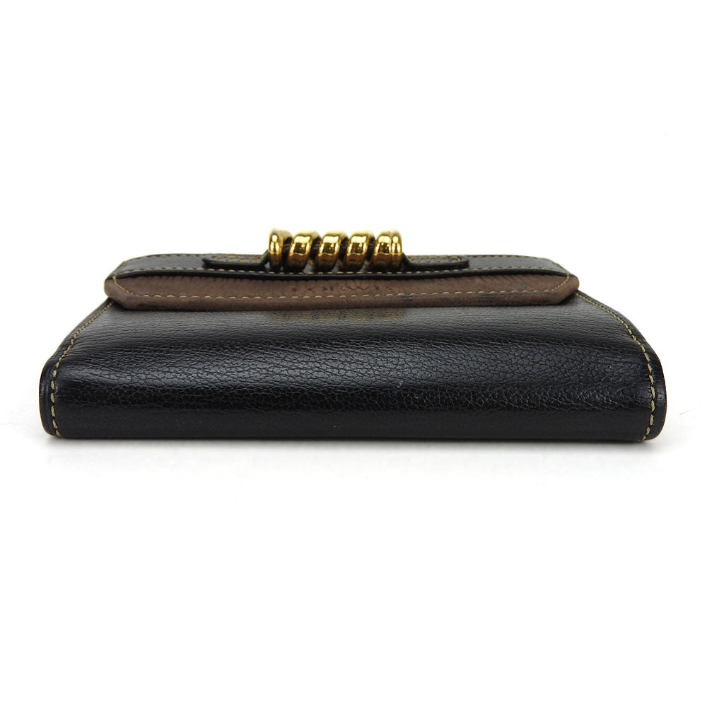 Loewe Bifold Wallet Leather Black Velazquez Women