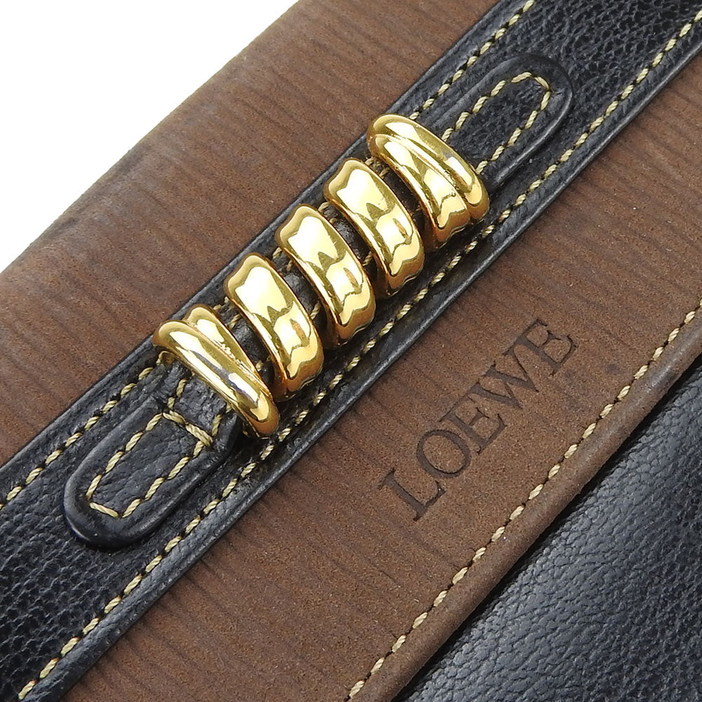Loewe Bifold Wallet Leather Black Velazquez Women