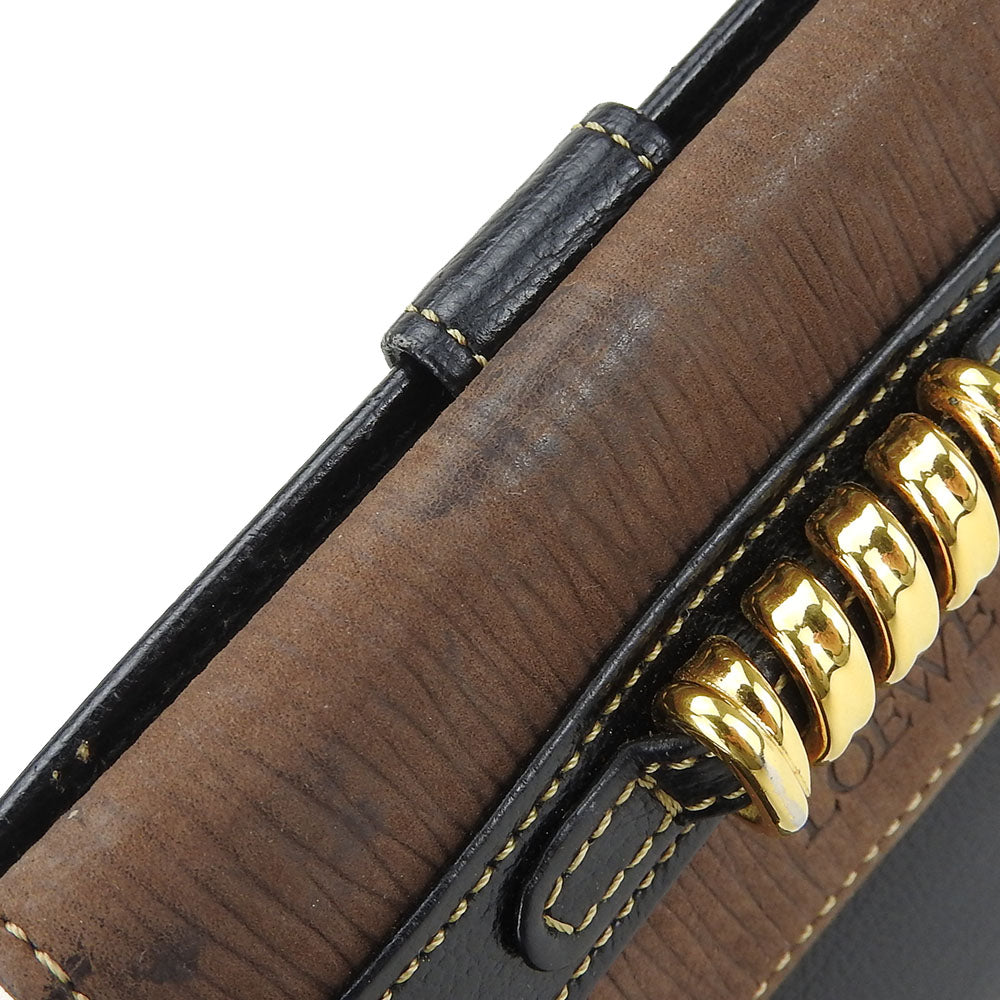 Loewe Bifold Wallet Leather Black Velazquez Women