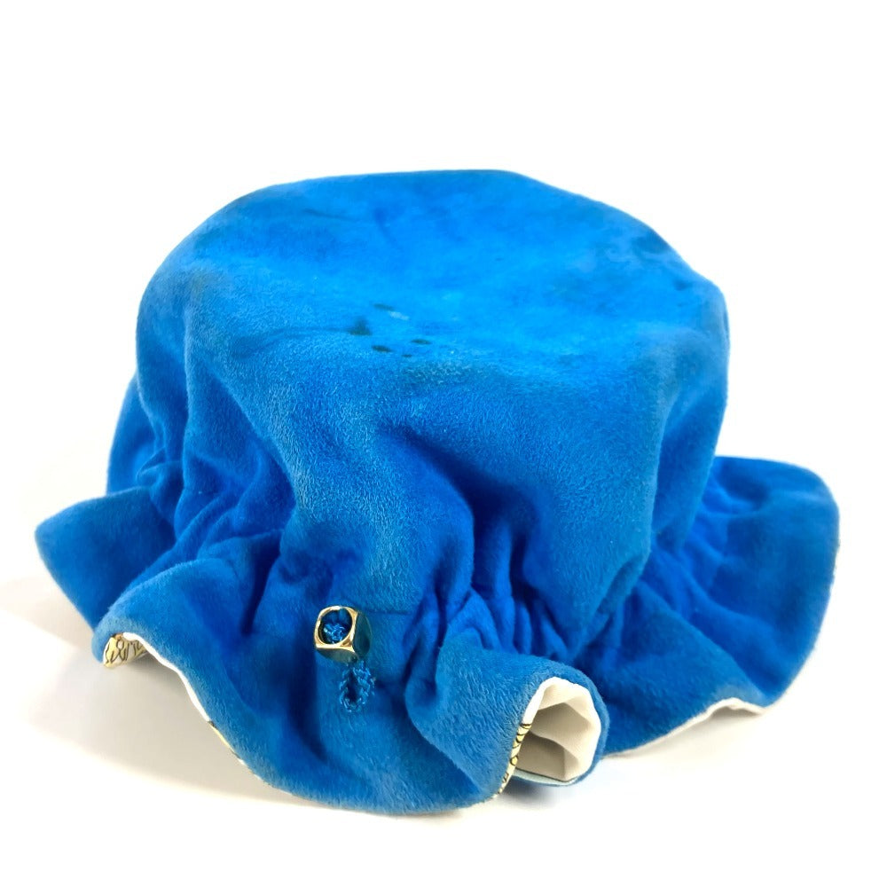 Hermes Pouch Suede, Silk Blue Bourse Abijou Women