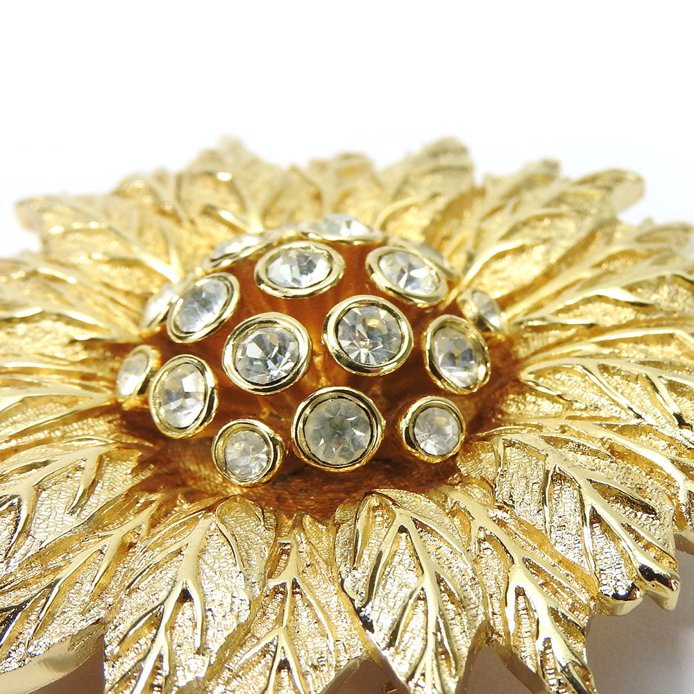 Christian Dior Brooch Metal Gold Women