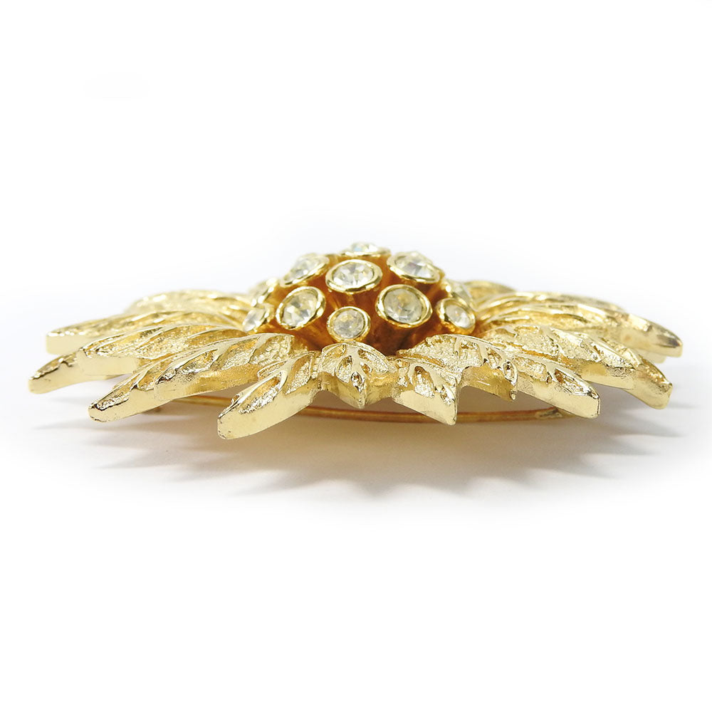 Christian Dior Brooch Metal Gold Women