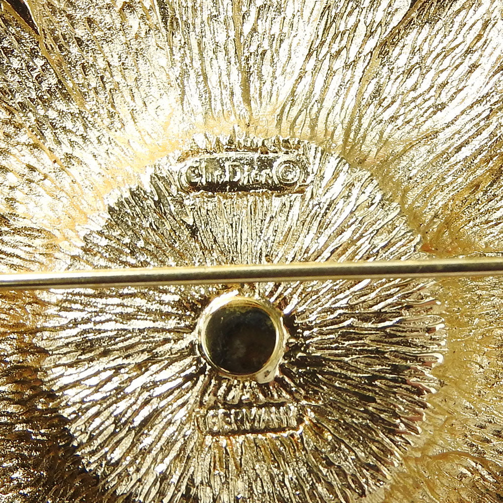 Christian Dior Brooch Metal Gold Women