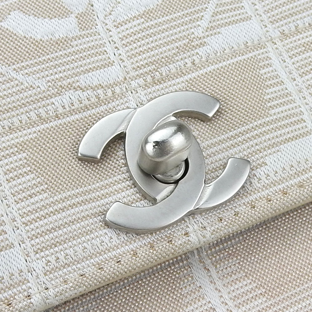 Chanel Shoulder Bag Nylon Beige New Travel Line Women