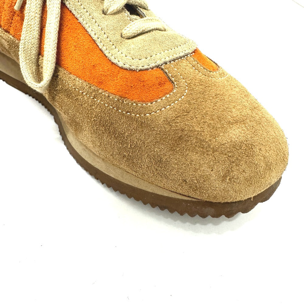 Hermes Sneakers Suede Orange Quick 42