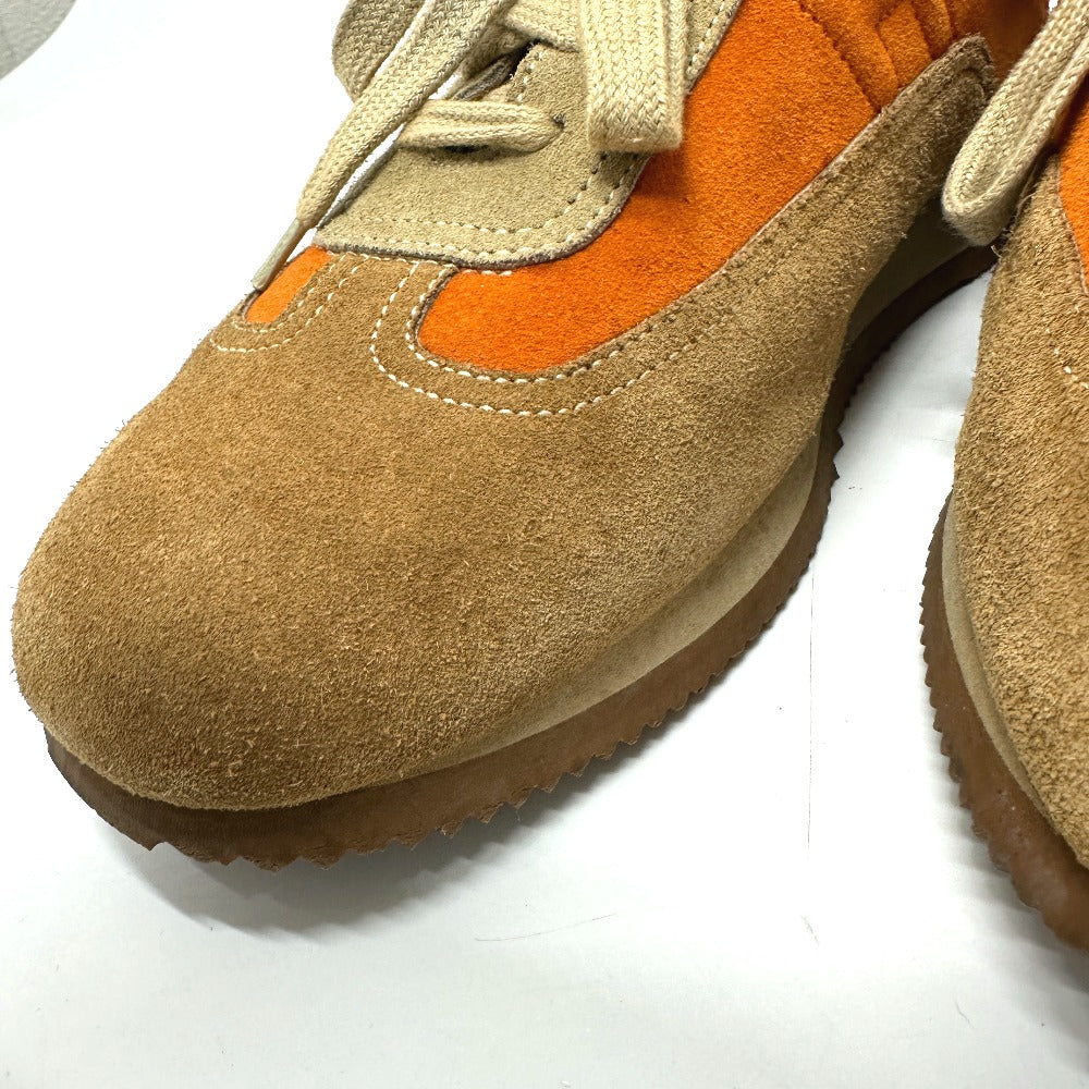 Hermes Sneakers Suede Orange Quick 42