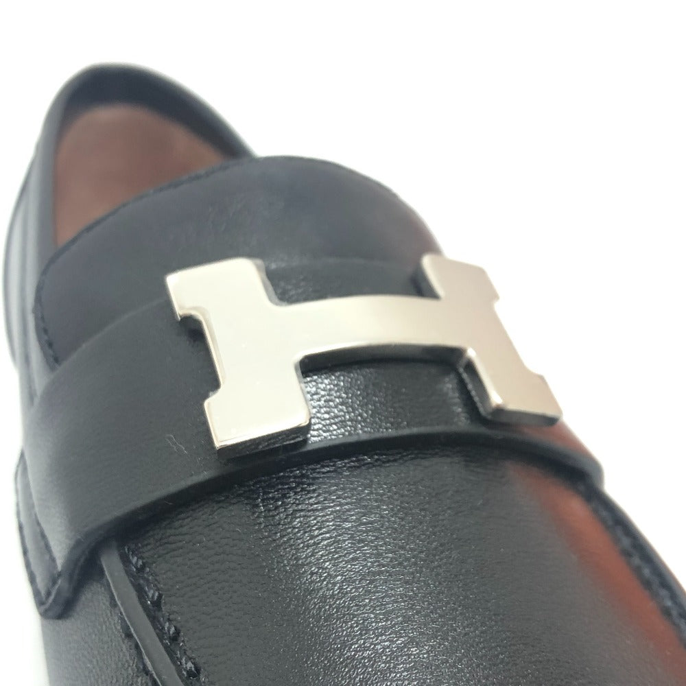 Hermes Loafers Black Moccasin H Logo Constance Women 35