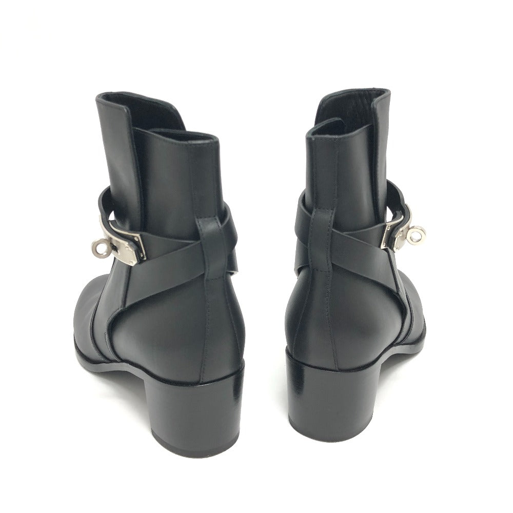 Hermes Boots Leather Black Frenchie Neo Kelly 36