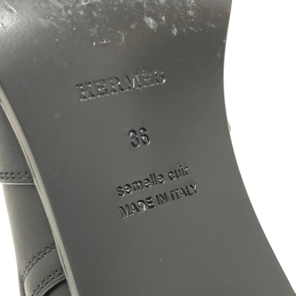 Hermes Boots Leather Black Frenchie Neo Kelly 36