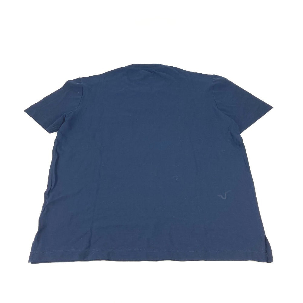 Hermes Short Sleeve T-Shirt Cotton Navy Pocket Mens S