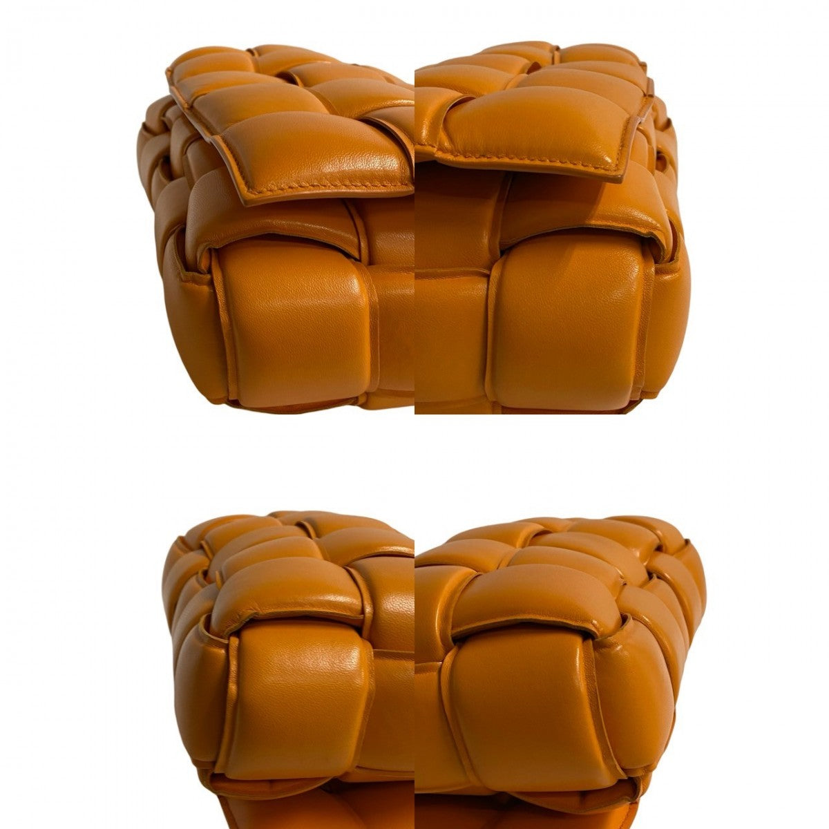Bottegaveneta Shoulder Bag Leather Orange Padet Cassette Women