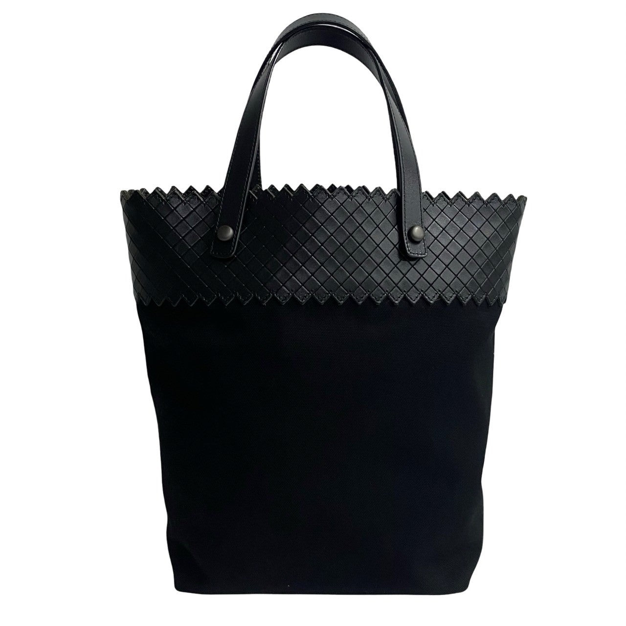 Bottegaveneta Tote Bag Leather, Canvas Black Intrecciato Women