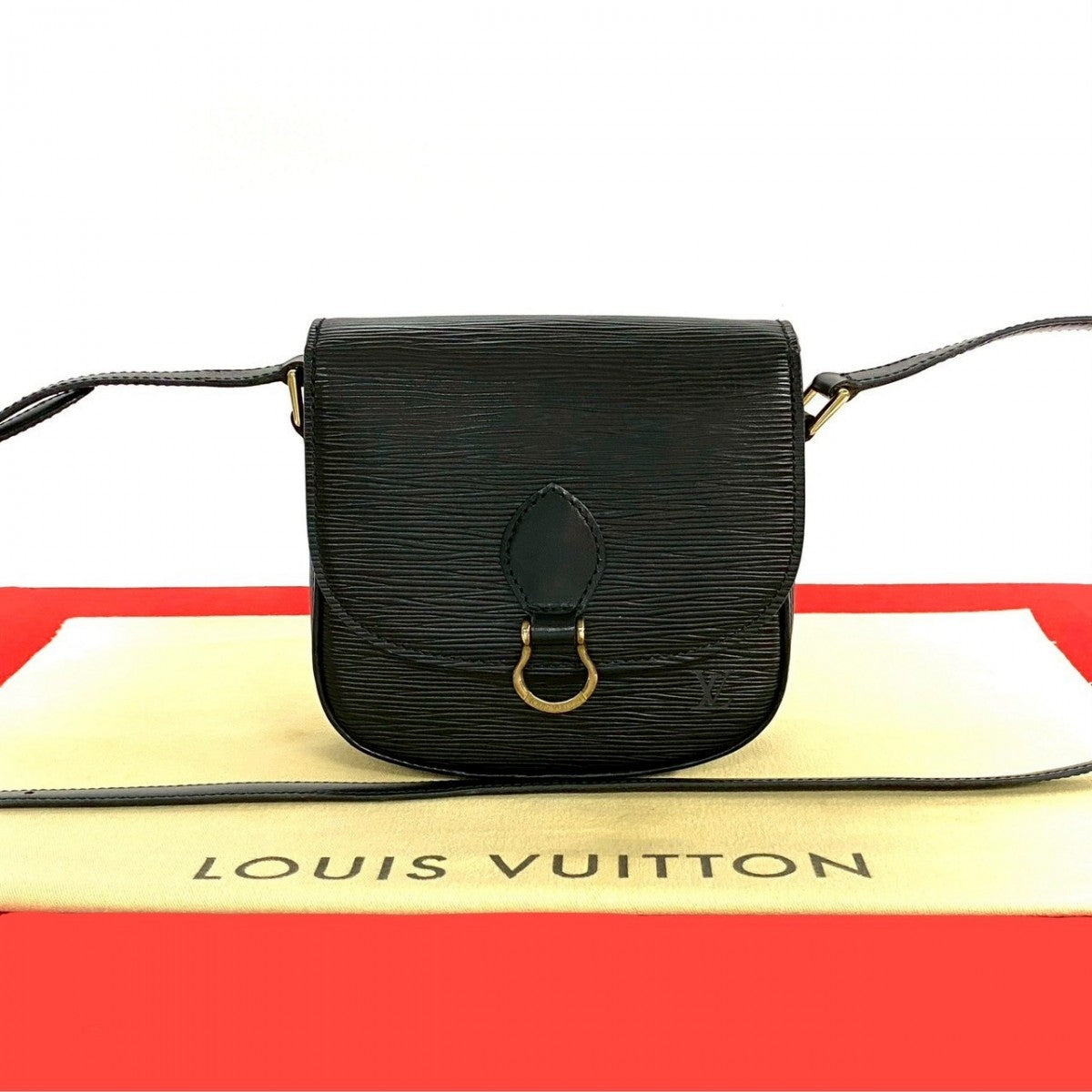 Louis Vuitton Shoulder Bag M52212 Leather Black Epi Mini Saint-Cloud