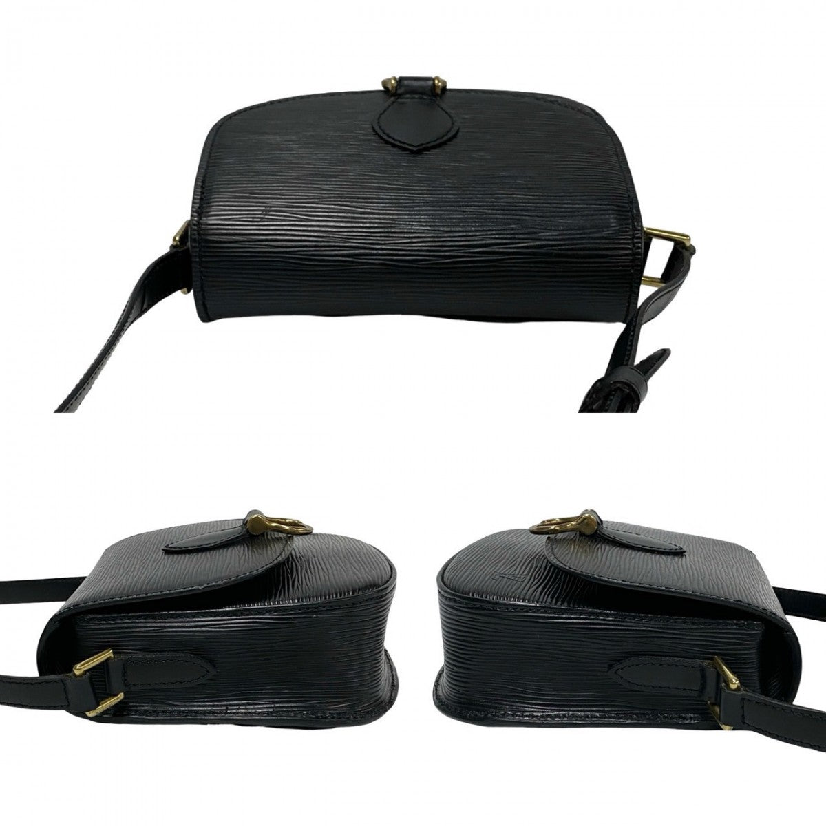 Louis Vuitton Shoulder Bag M52212 Leather Black Epi Mini Saint-Cloud