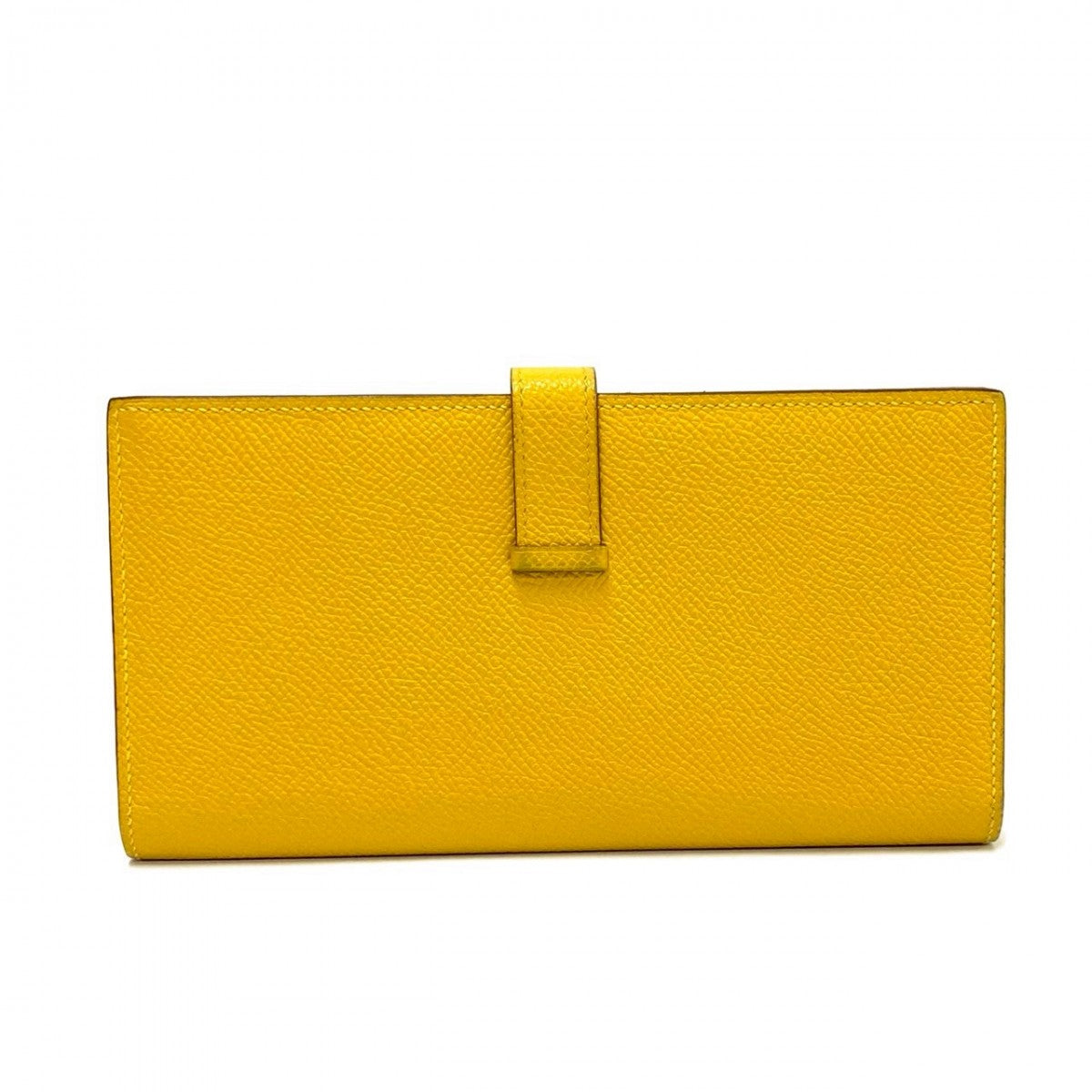 Hermes Long Wallet Purse Epsom Yellow Beansufla Women