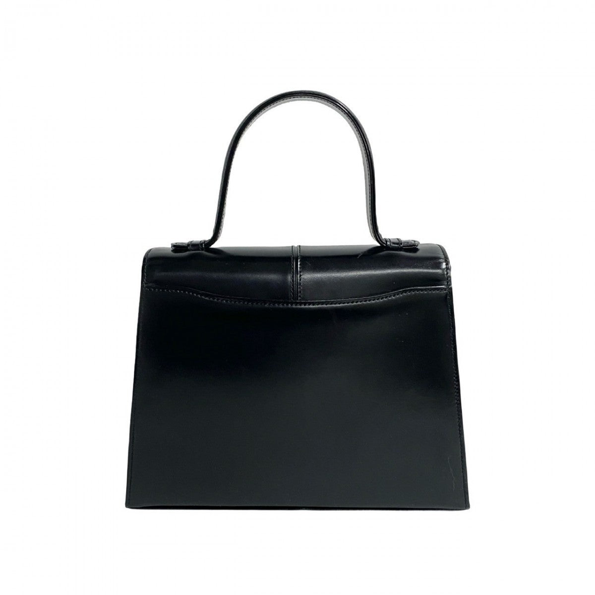 Yves Saint Laurent Handbag Leather Black Ysl Logo Metal Women
