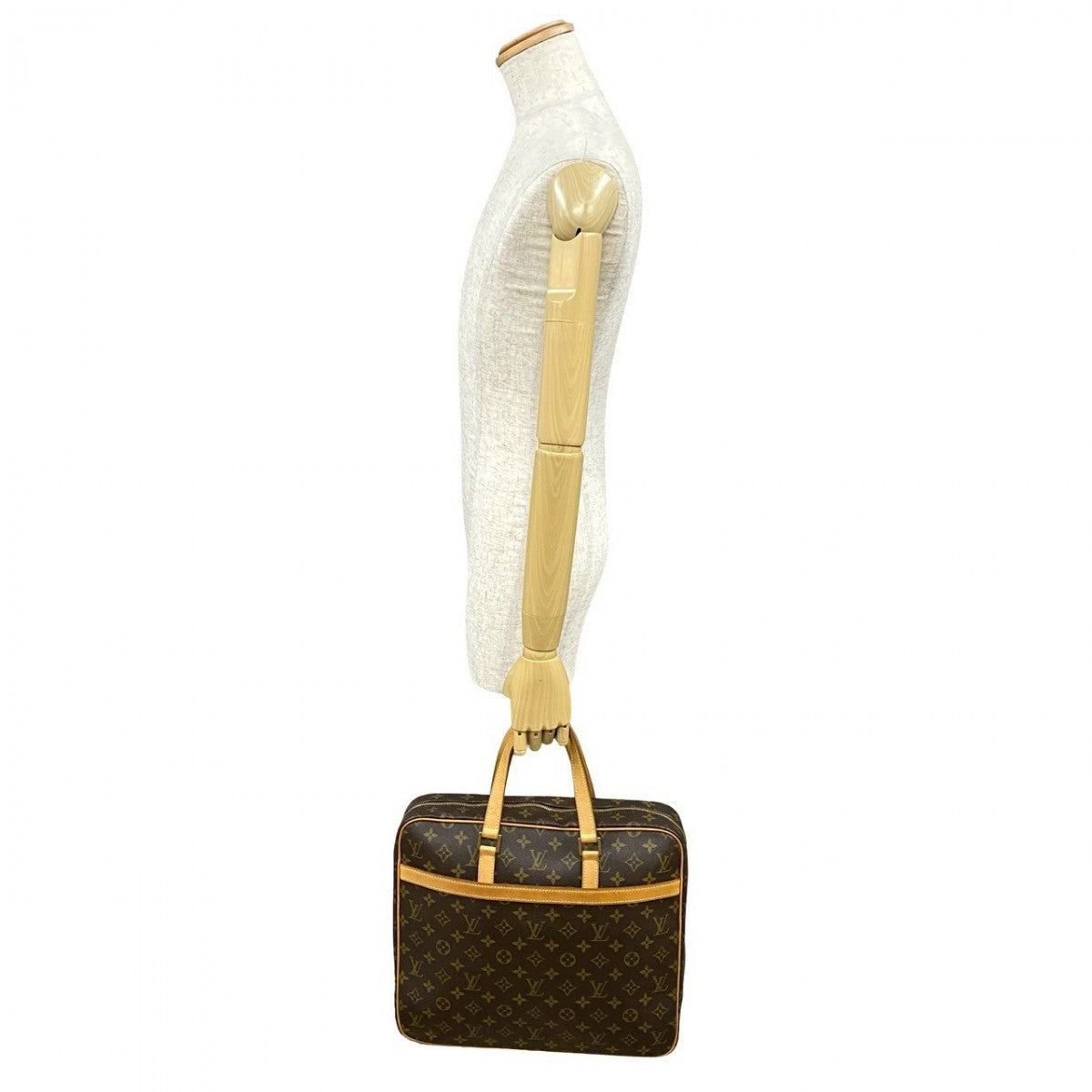 Louis Vuitton Business Bag M53343 Leather, Pvc Brown Monogram Portodocument Pegasus Mens