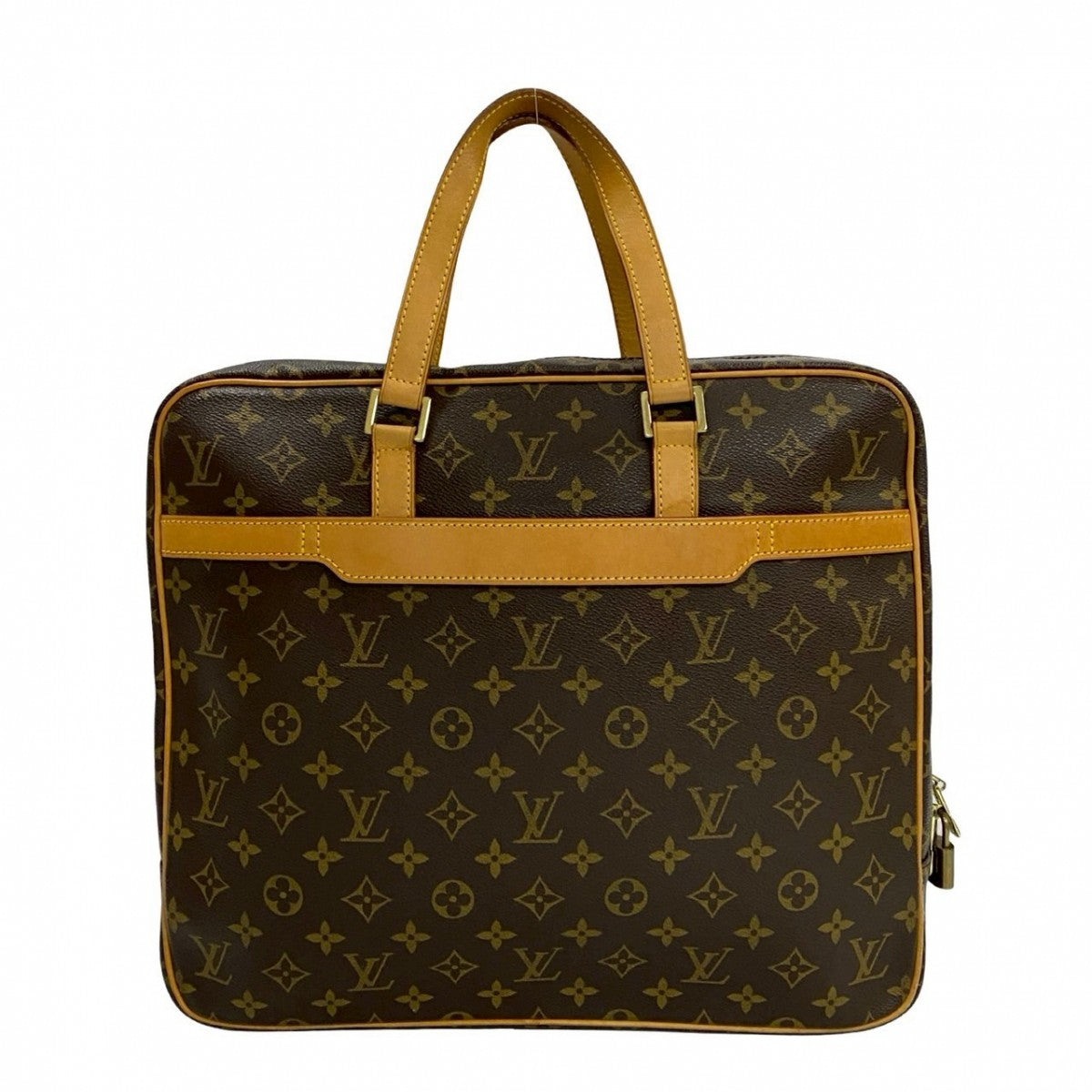 Louis Vuitton Business Bag M53343 Leather, Pvc Brown Monogram Portodocument Pegasus Mens