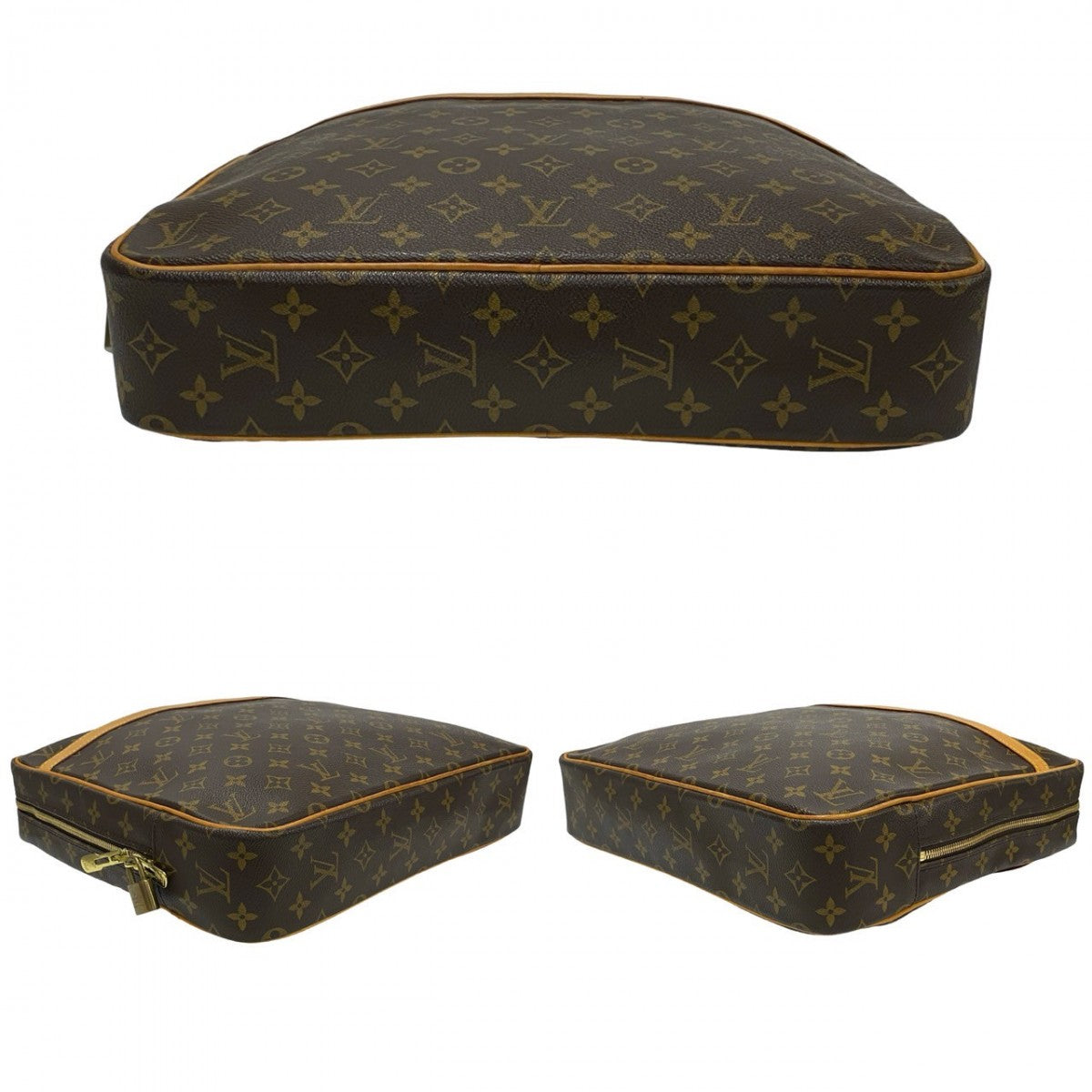 Louis Vuitton Business Bag M53343 Leather, Pvc Brown Monogram Portodocument Pegasus Mens