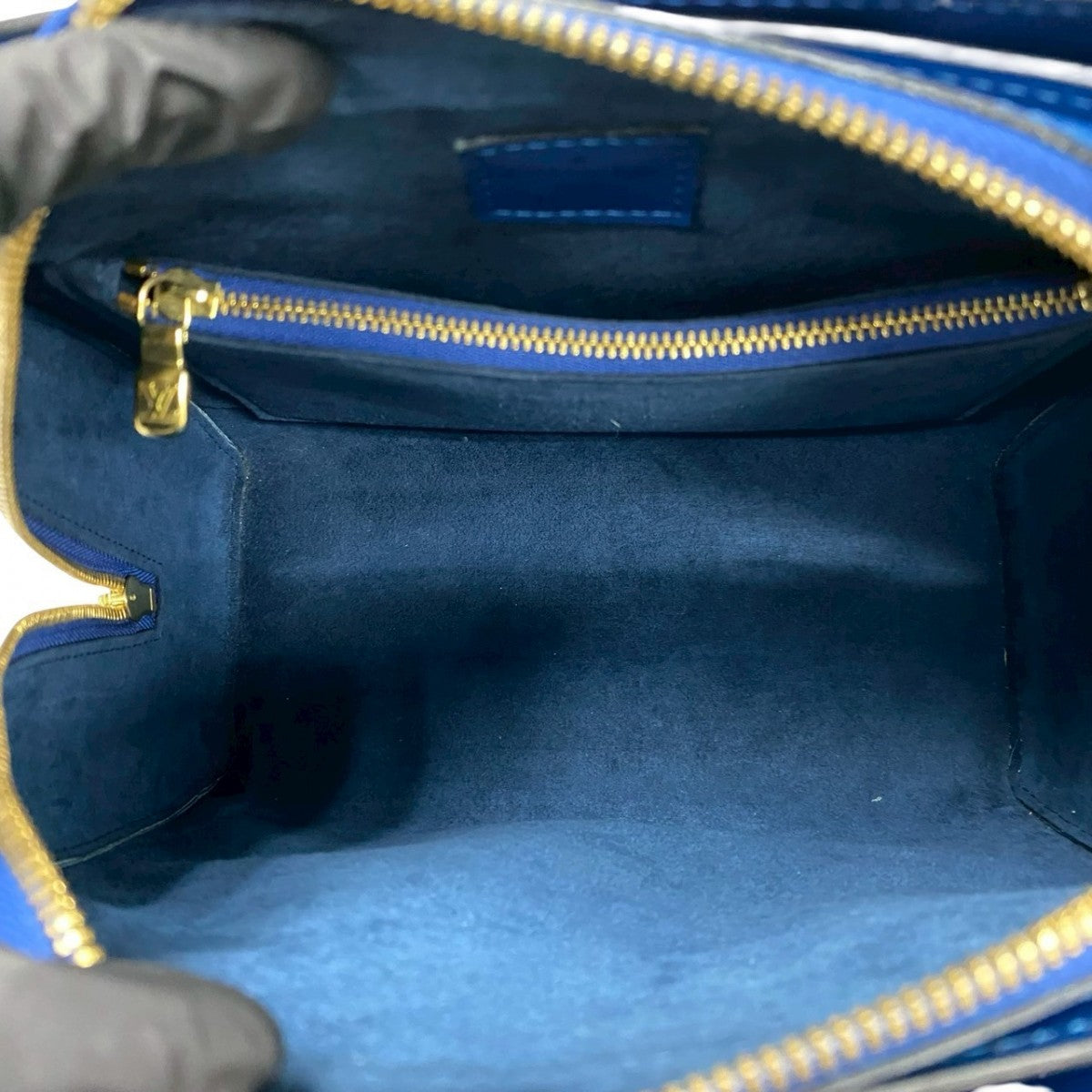 Louis Vuitton Handbag M52055 Epi Leather Blue Epi Ponneuf Women