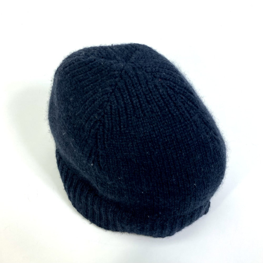 Hermes Knit Hat Cashmere Black Beanie Beanie Mens L