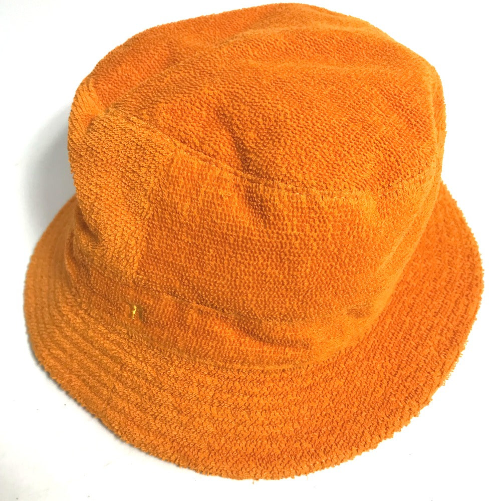 Hermes Hat Cotton Orange Pile H Logo Women 58