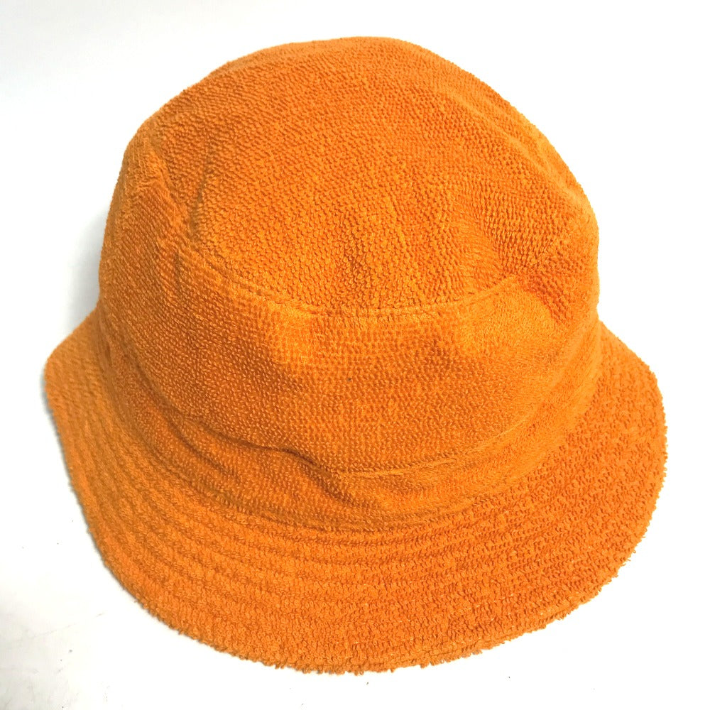 Hermes Hat Cotton Orange Pile H Logo Women 58
