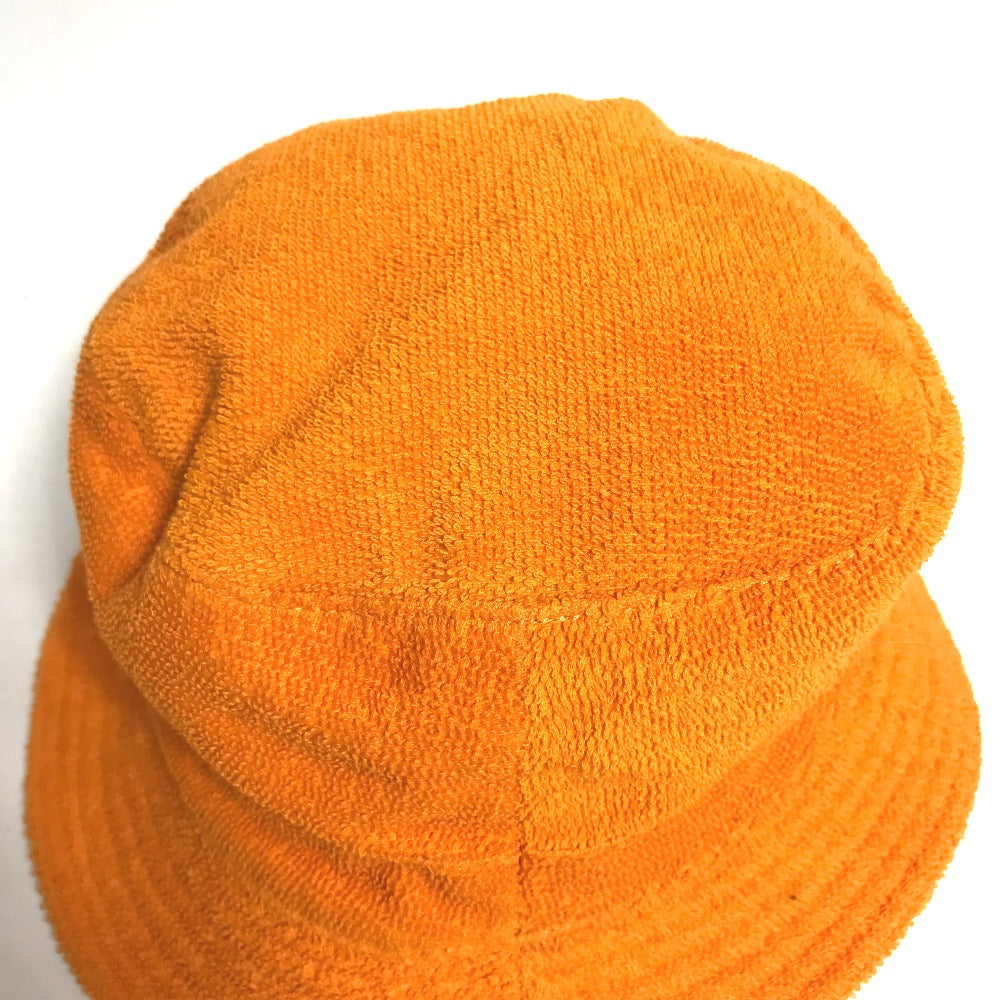 Hermes Hat Cotton Orange Pile H Logo Women 58