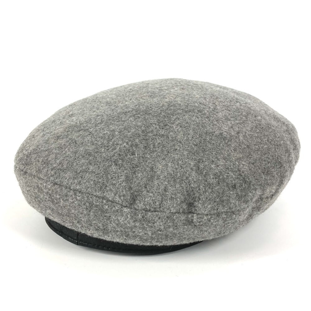 Hermes Beret Cashmere Gray Women 56
