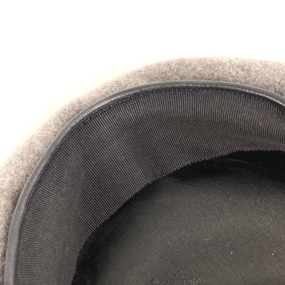 Hermes Beret Cashmere Gray Women 56