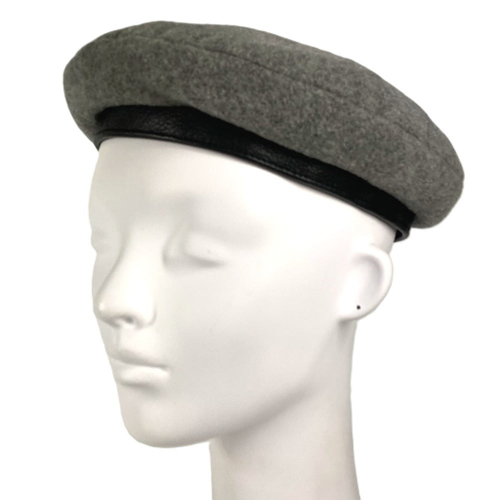 Hermes Beret Cashmere Gray Women 56