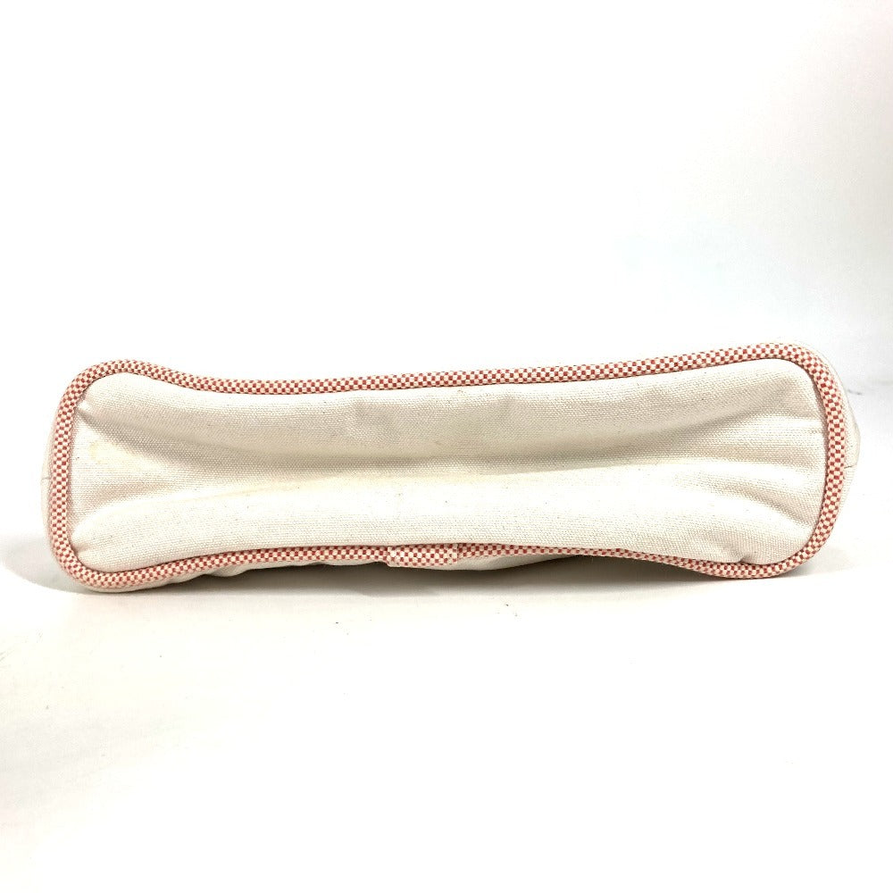 Hermes Pouch Canvas White Logo Horse Cheval