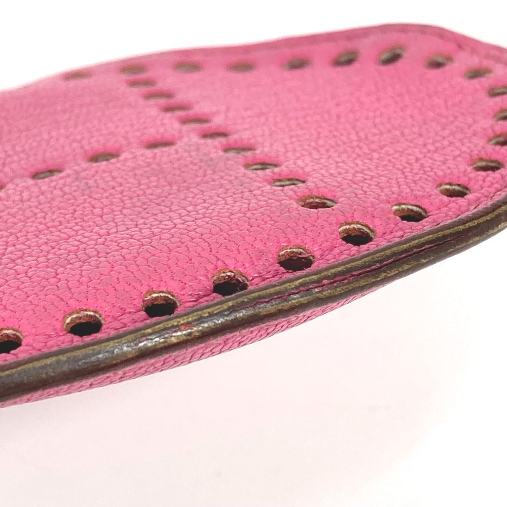 Hermes Coin Case Shave Pink Evelyn Logo Women
