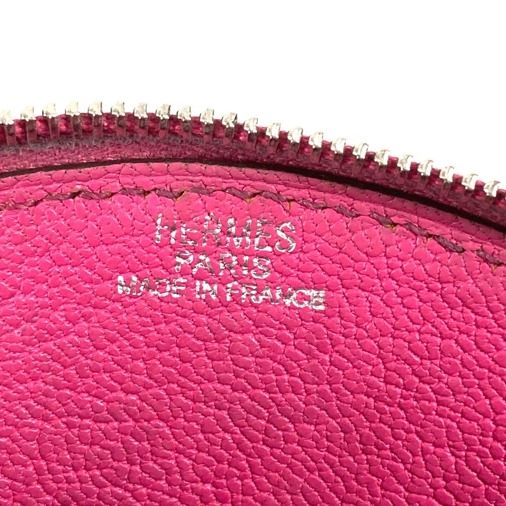 Hermes Coin Case Shave Pink Evelyn Logo Women